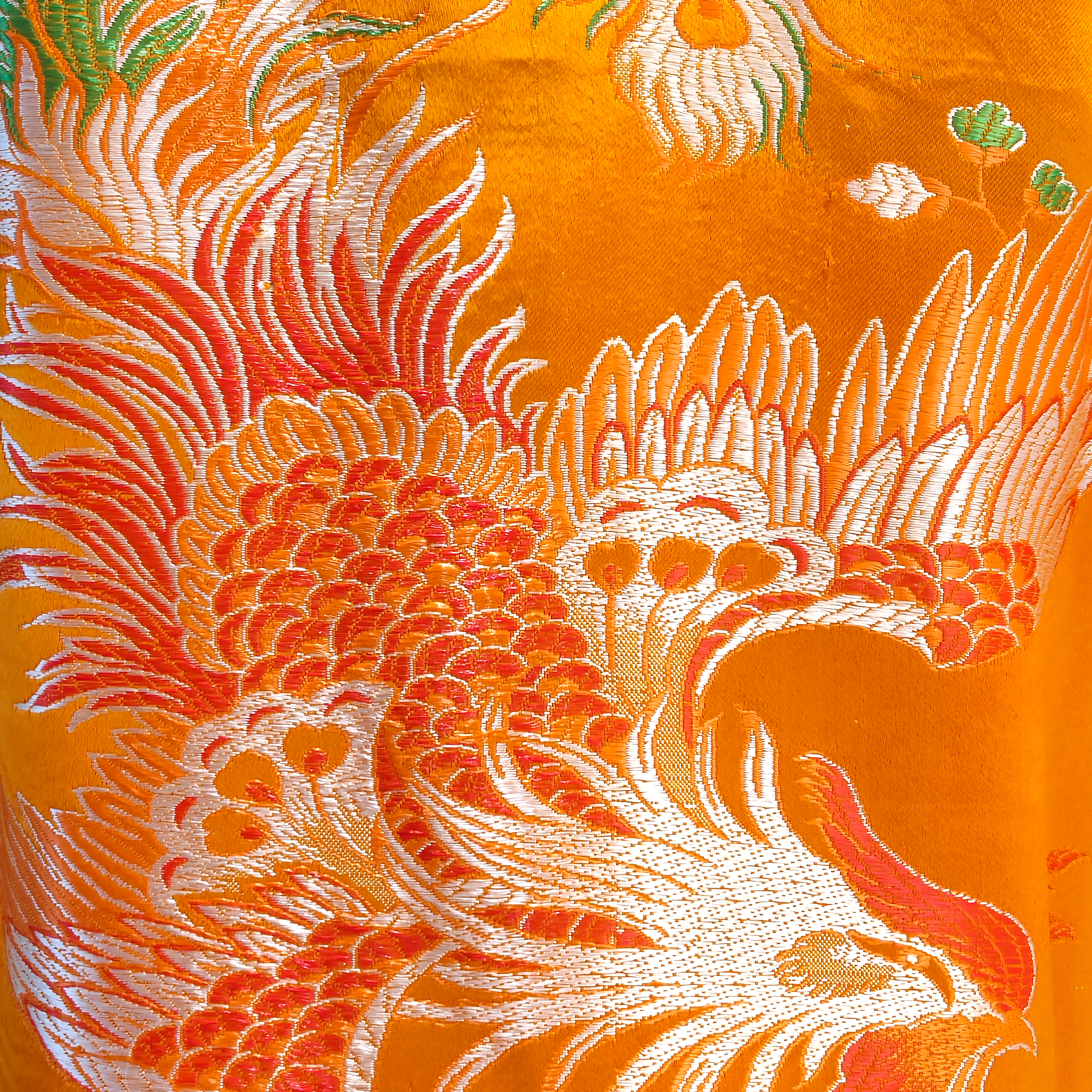 Silk Satin Tangerine Chinese-Style Jacket