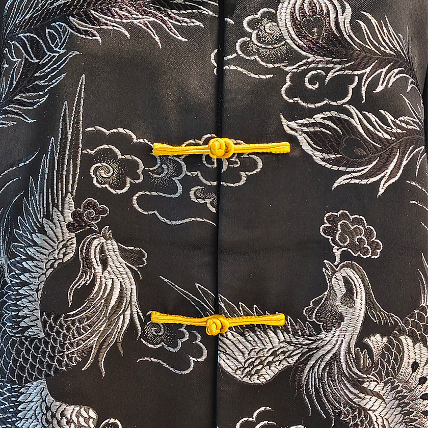 Silk Satin Oriental Mandarin Collar Jacket