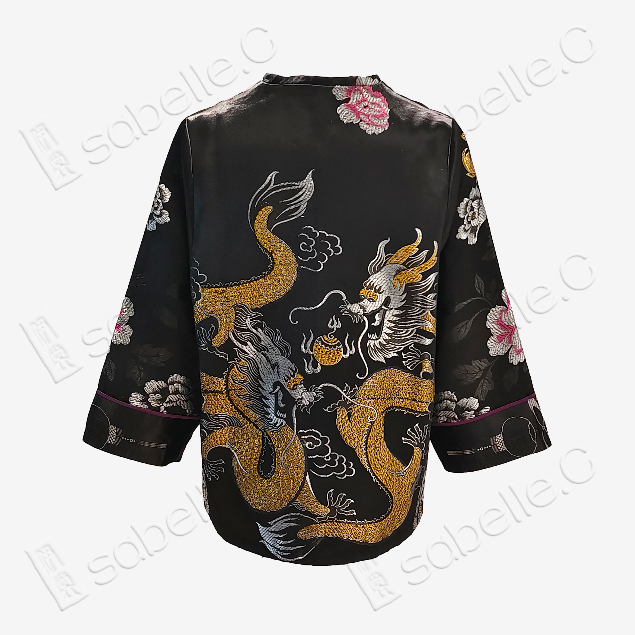 Silk Satin Oriental Mandarin Collar Jacket