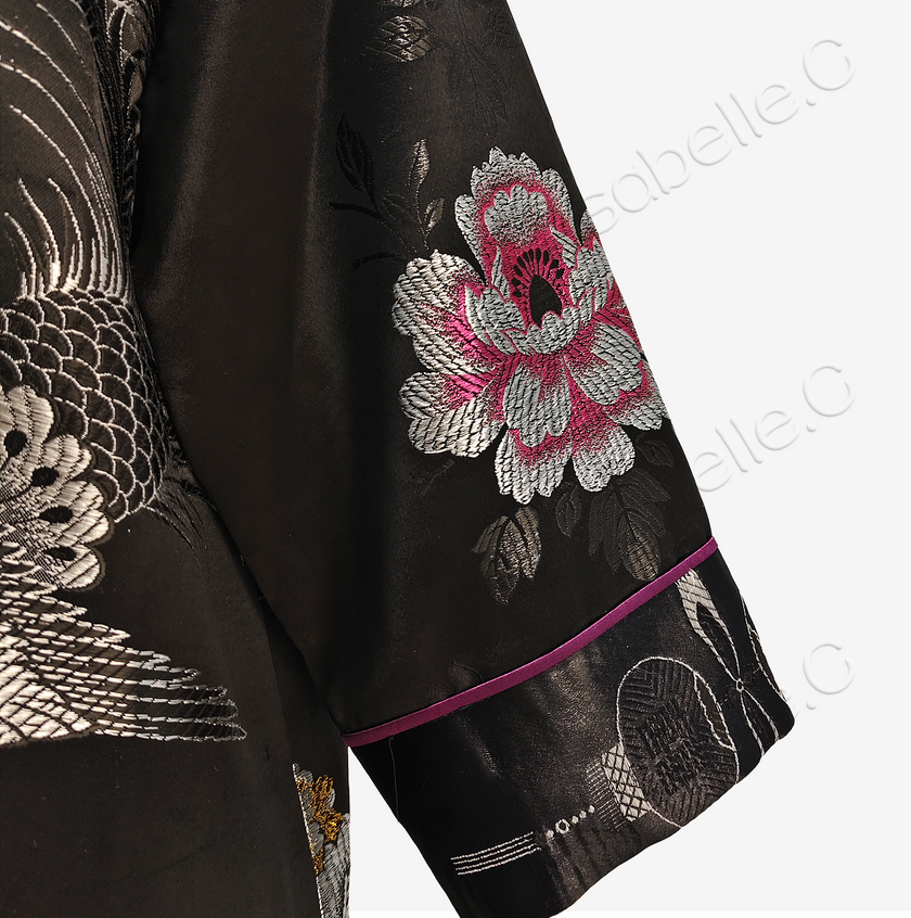 Silk Satin Oriental Mandarin Collar Jacket