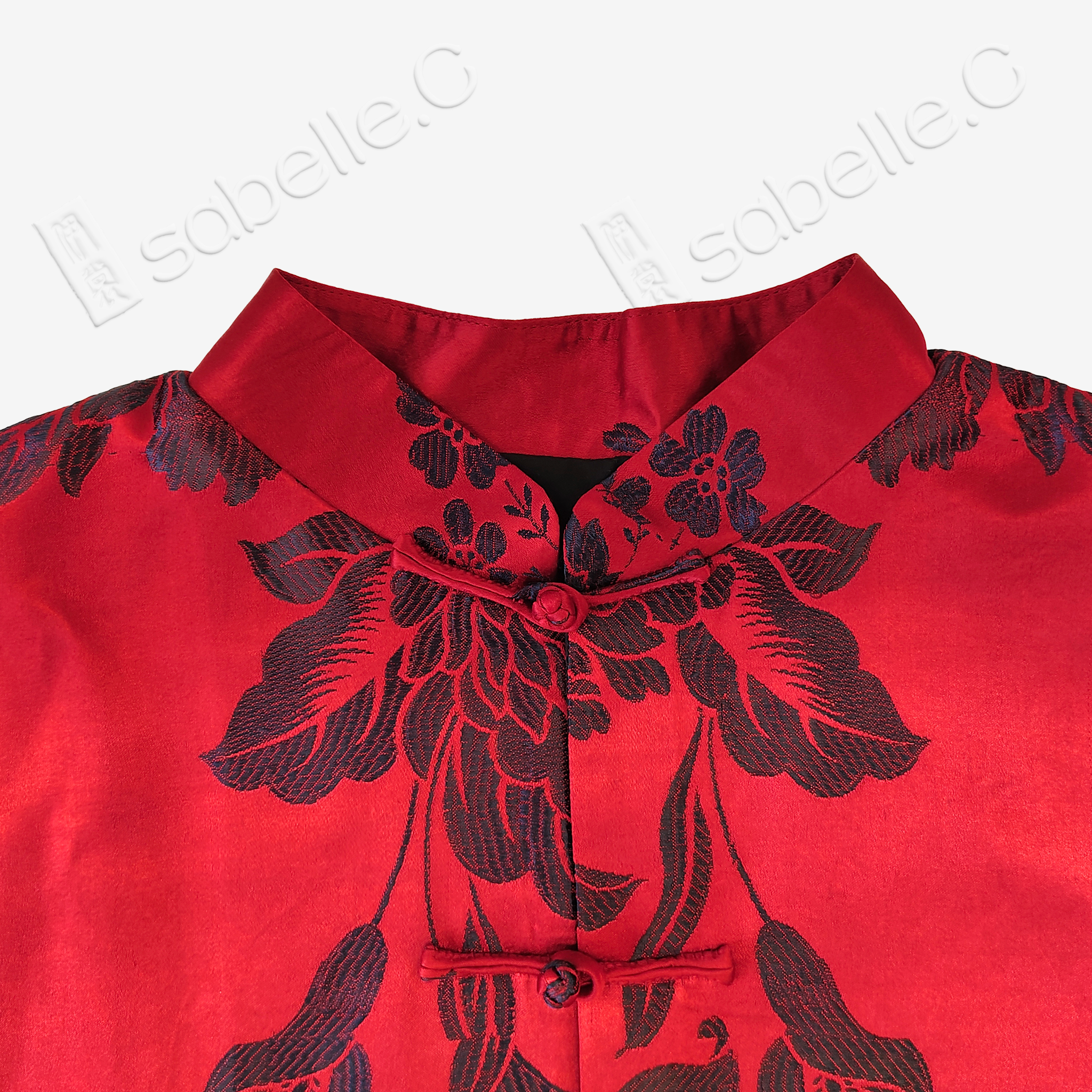 Silk Satin Oriental Mandarin Collar Jacket