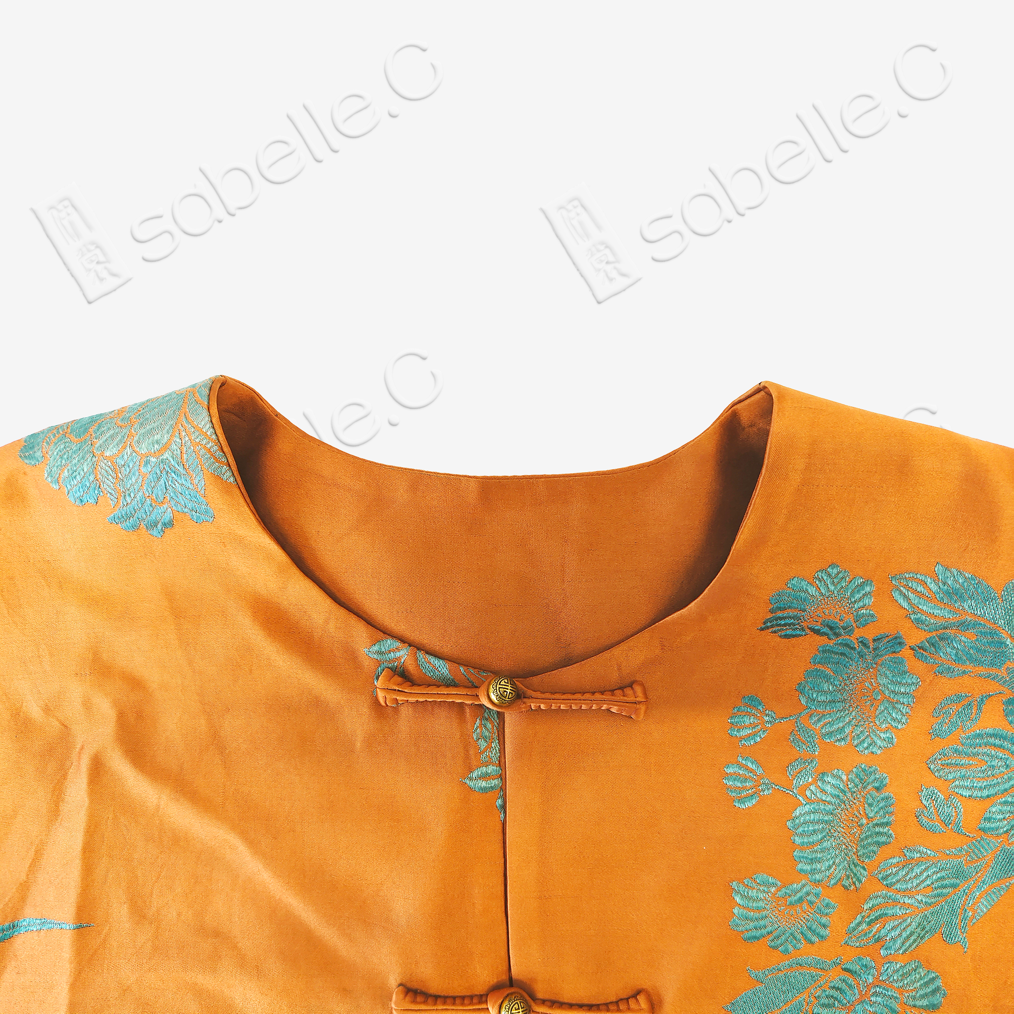 Silk Satin Oriental Mandarin Collar Jacket