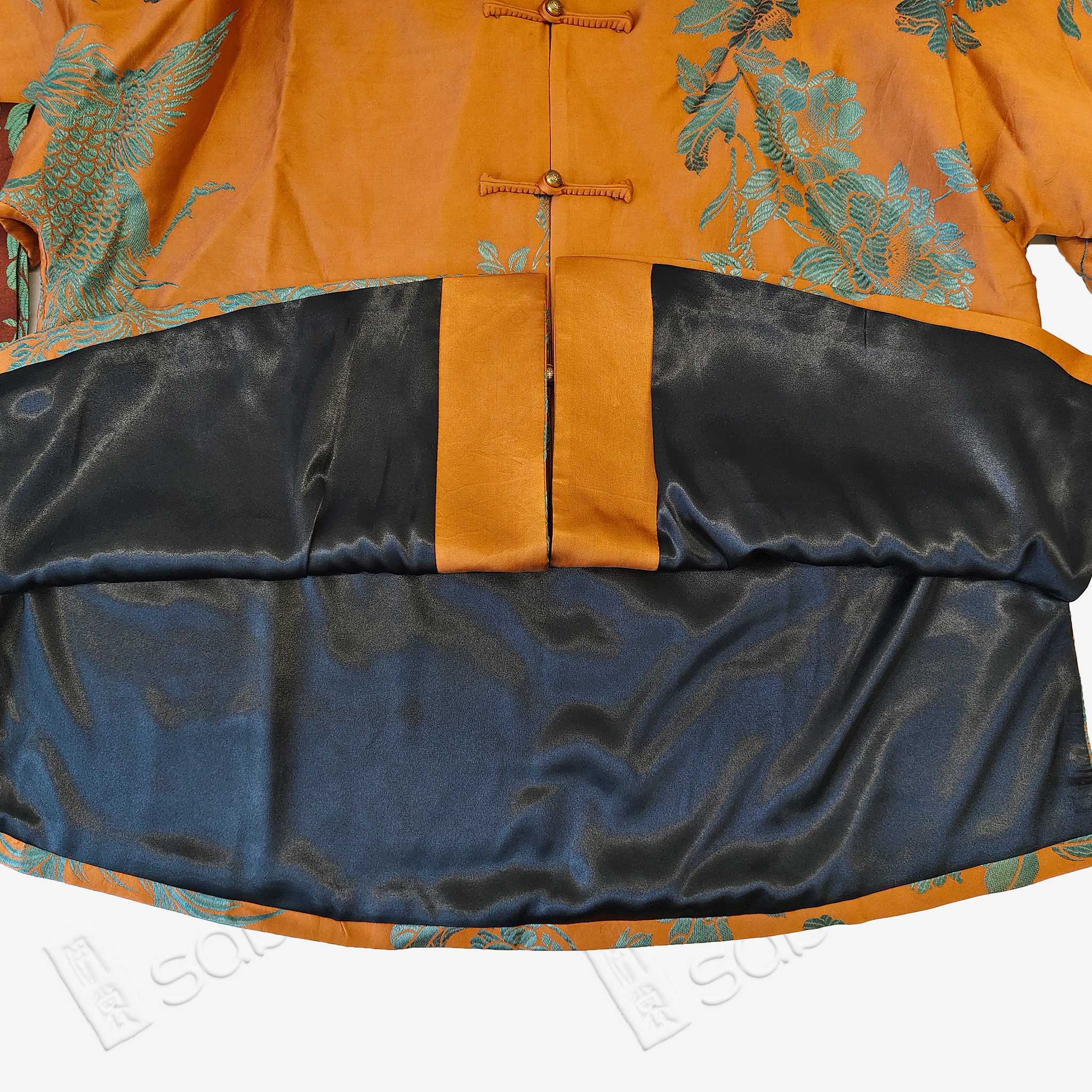 Silk Satin Oriental Mandarin Collar Jacket