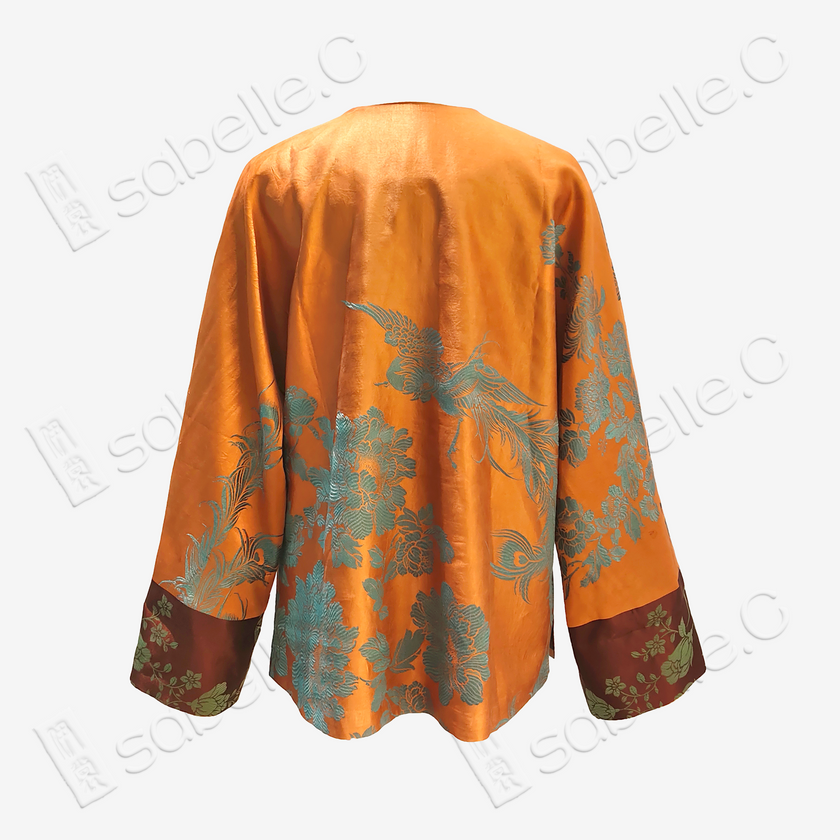 Silk Satin Oriental Mandarin Collar Jacket