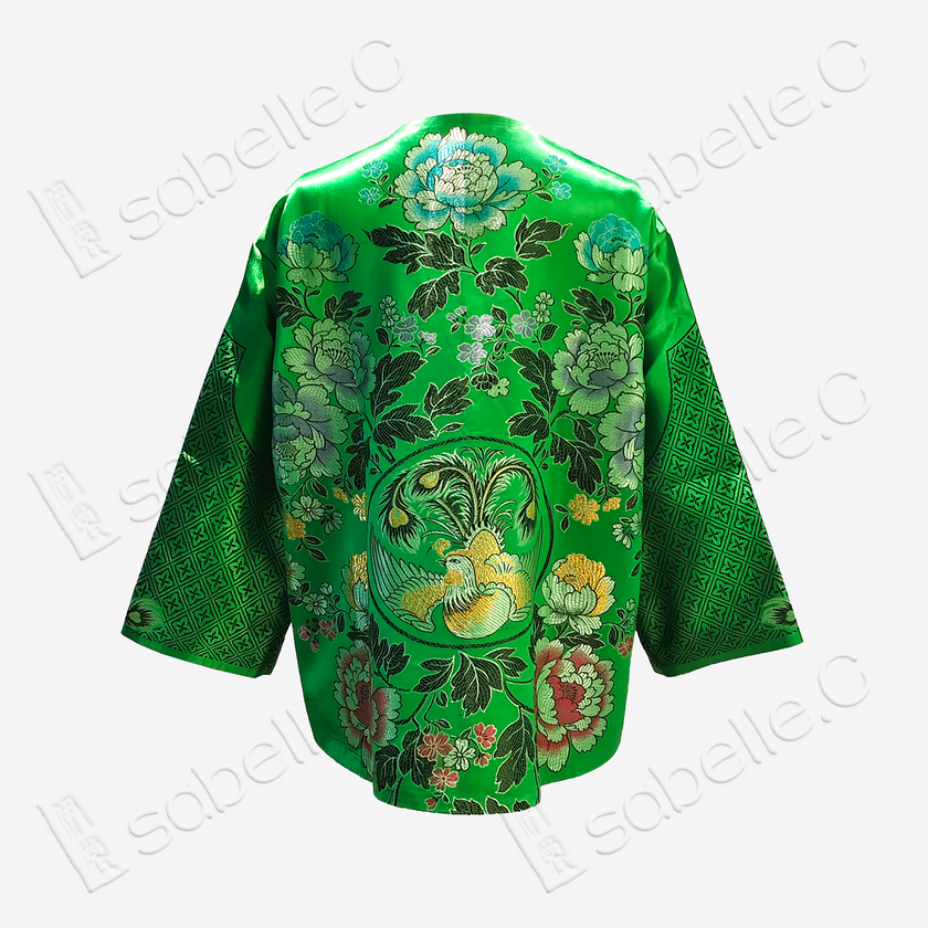 Silk Satin Oriental Mandarin Collar Jacket