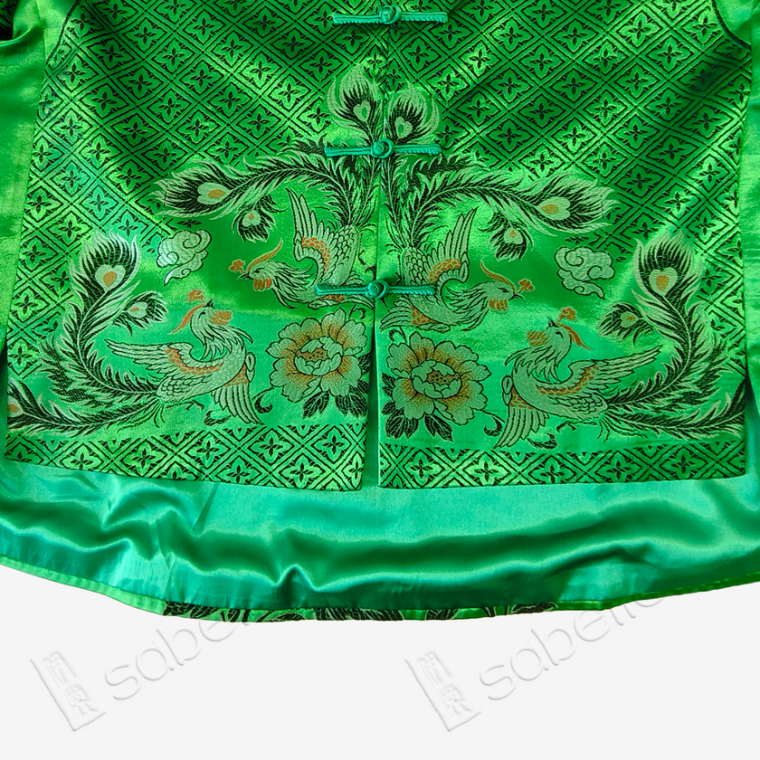 Silk Satin Oriental Mandarin Collar Jacket