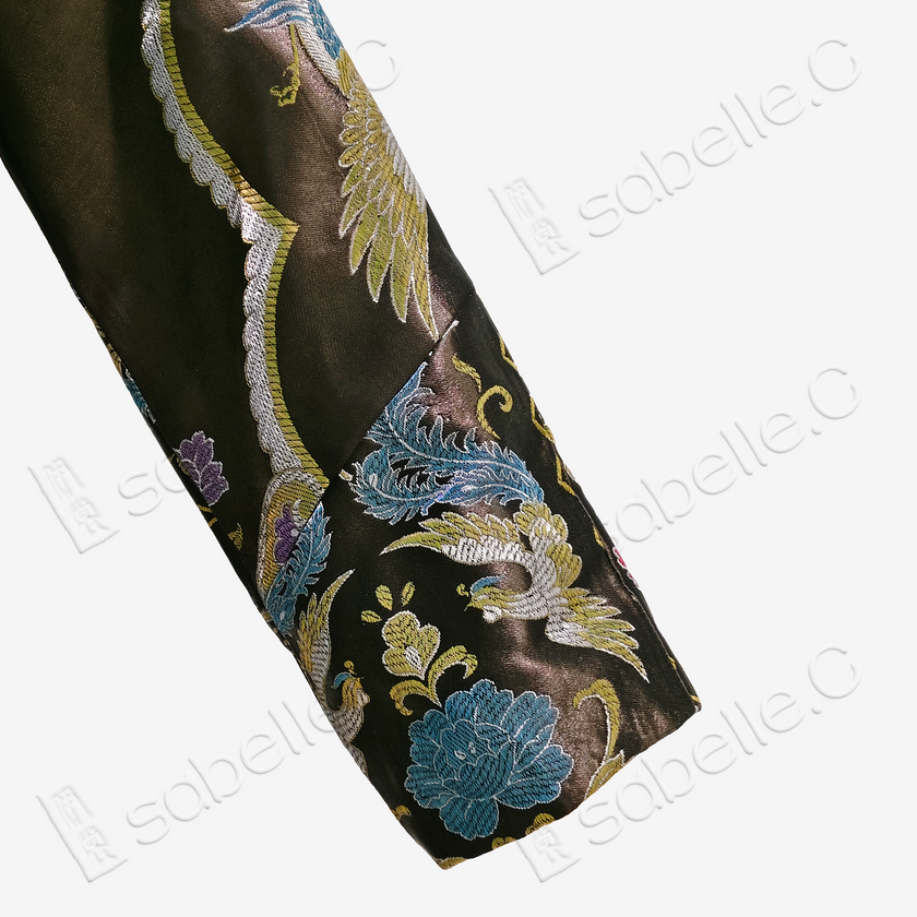 Silk Satin Oriental Mandarin Collar Jacket