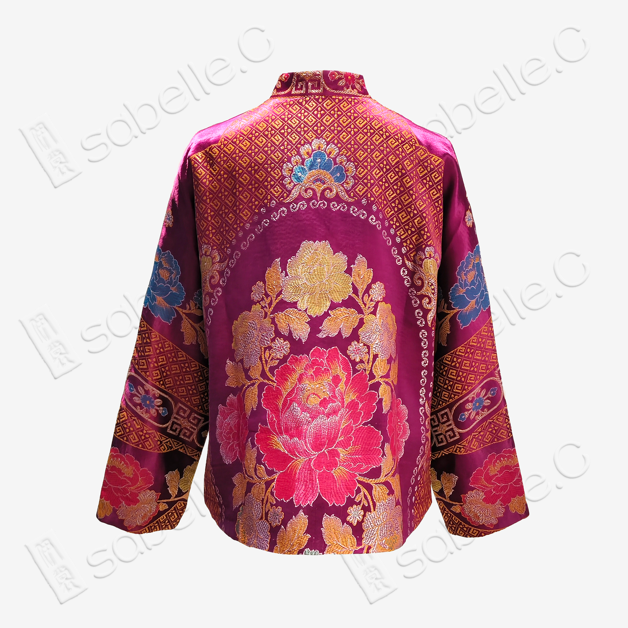 Silk Satin Oriental Mandarin Collar Jacket