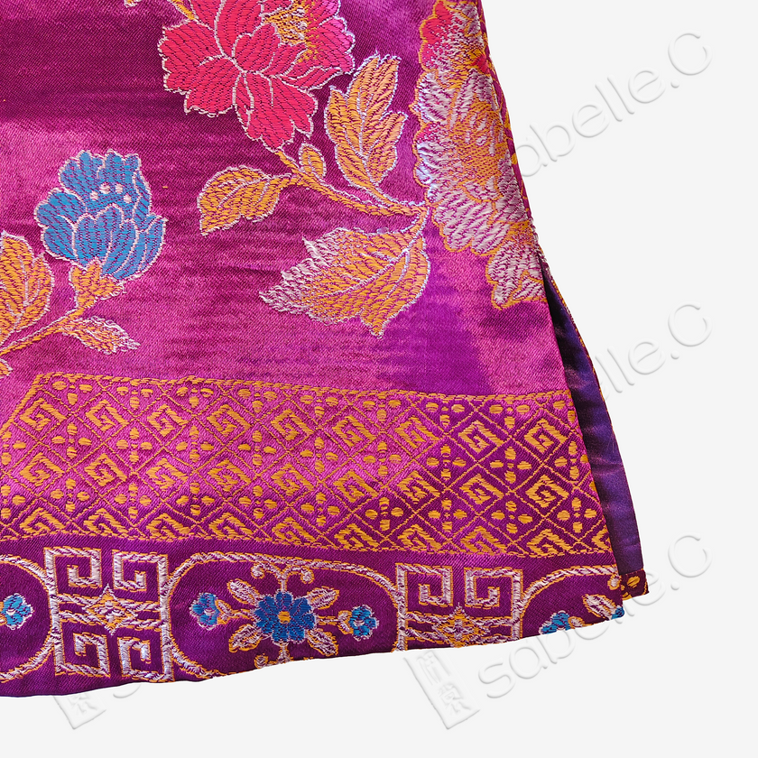 Silk Satin Oriental Mandarin Collar Jacket