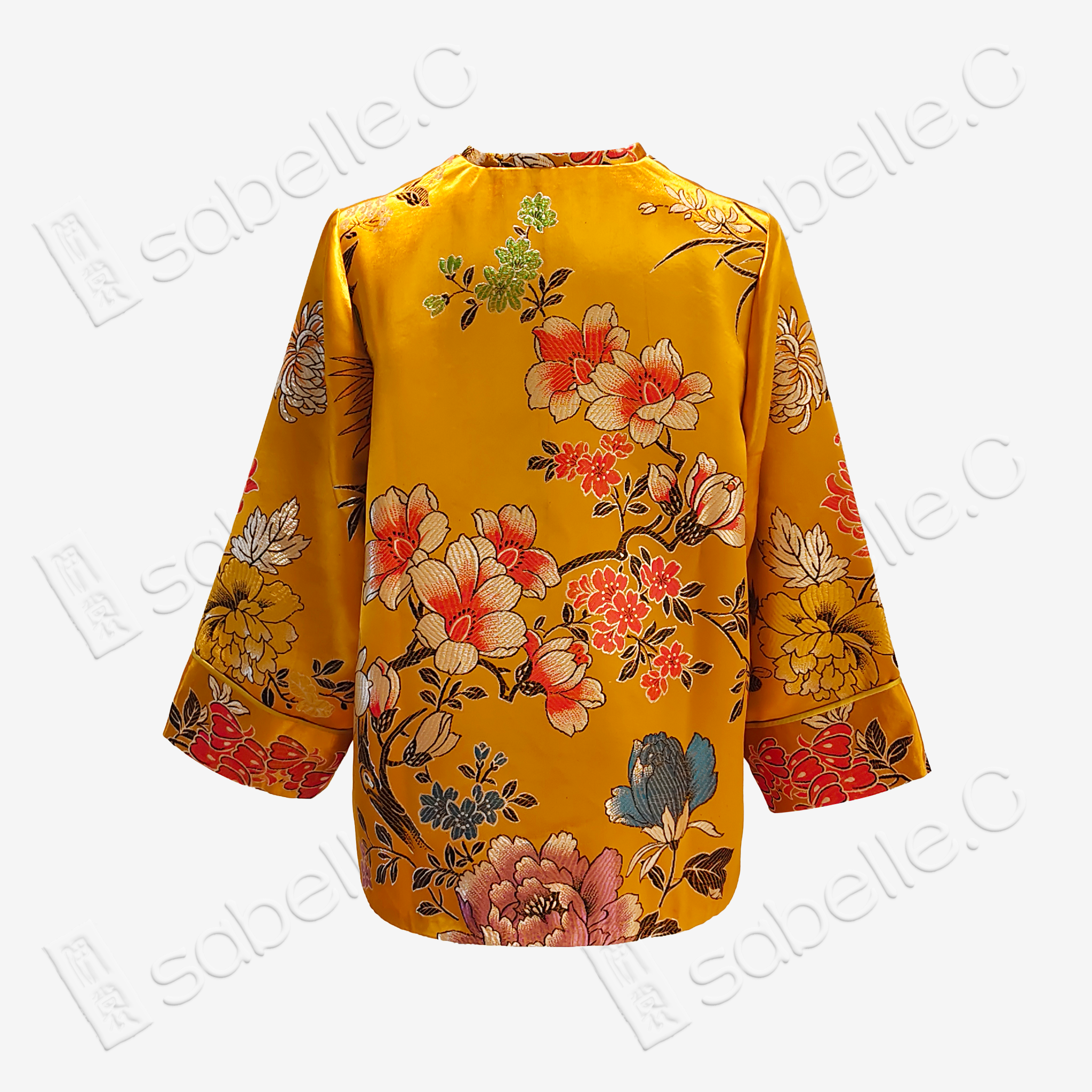Silk Satin Floral Tang Jacket