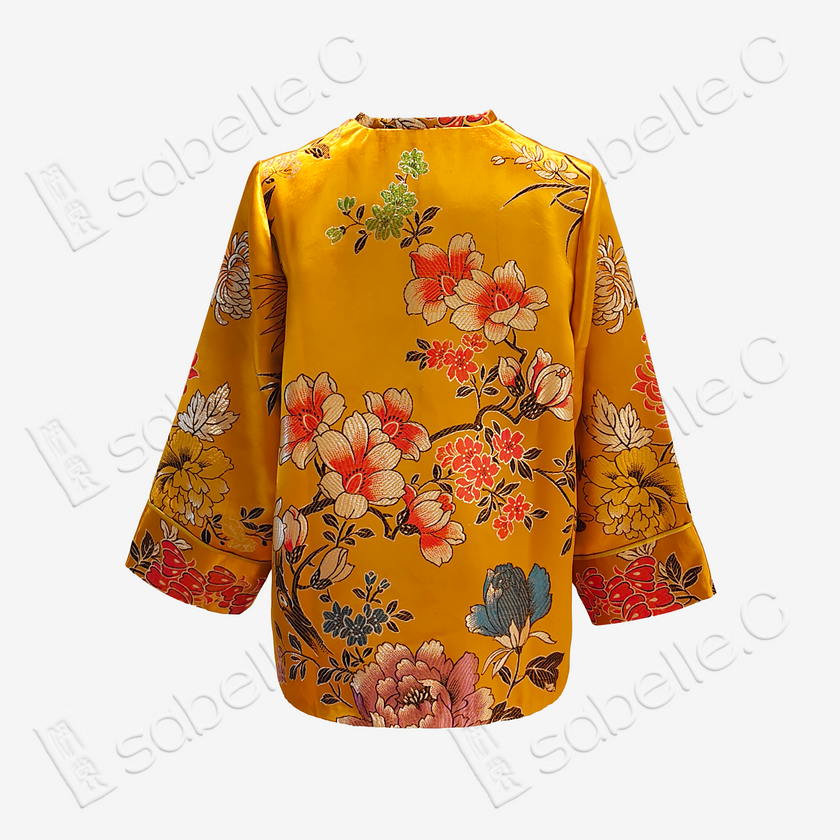 Silk Satin Floral Tang Jacket