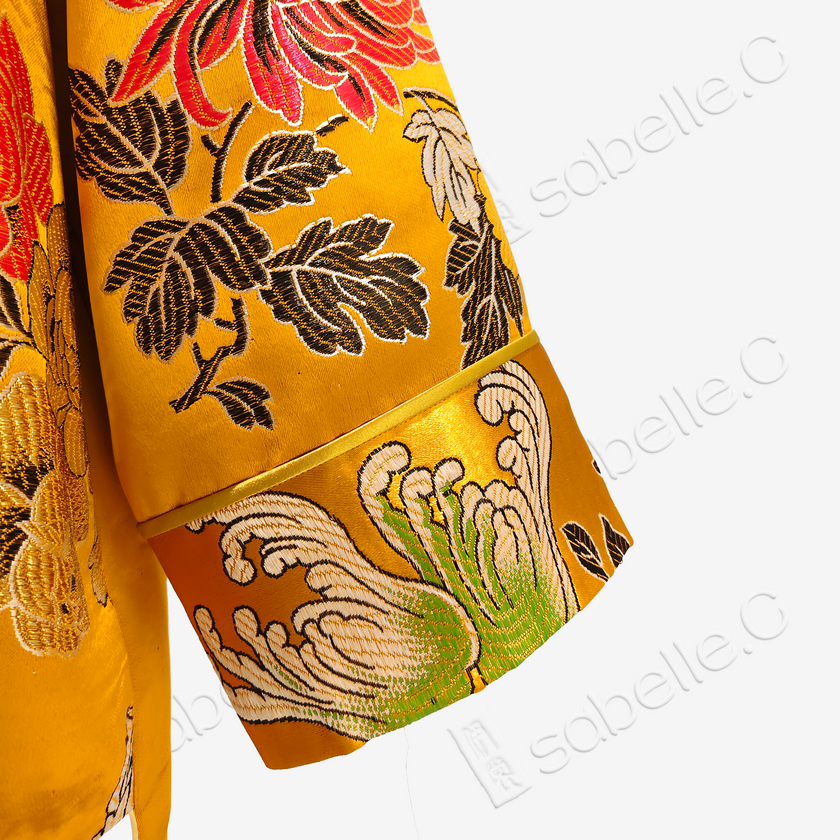 Silk Satin Floral Tang Jacket