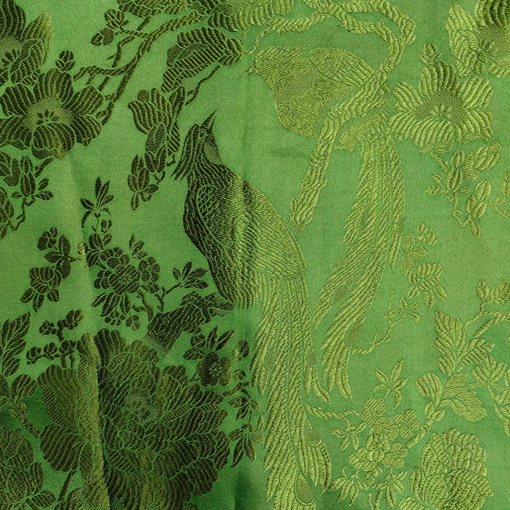 Silk Satin Jacker with Song Brocade Cuffs