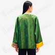 Silk Satin Jacker with Song Brocade Cuffs
