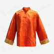 Silk Satin Jacket with Song Brocade Cuffs