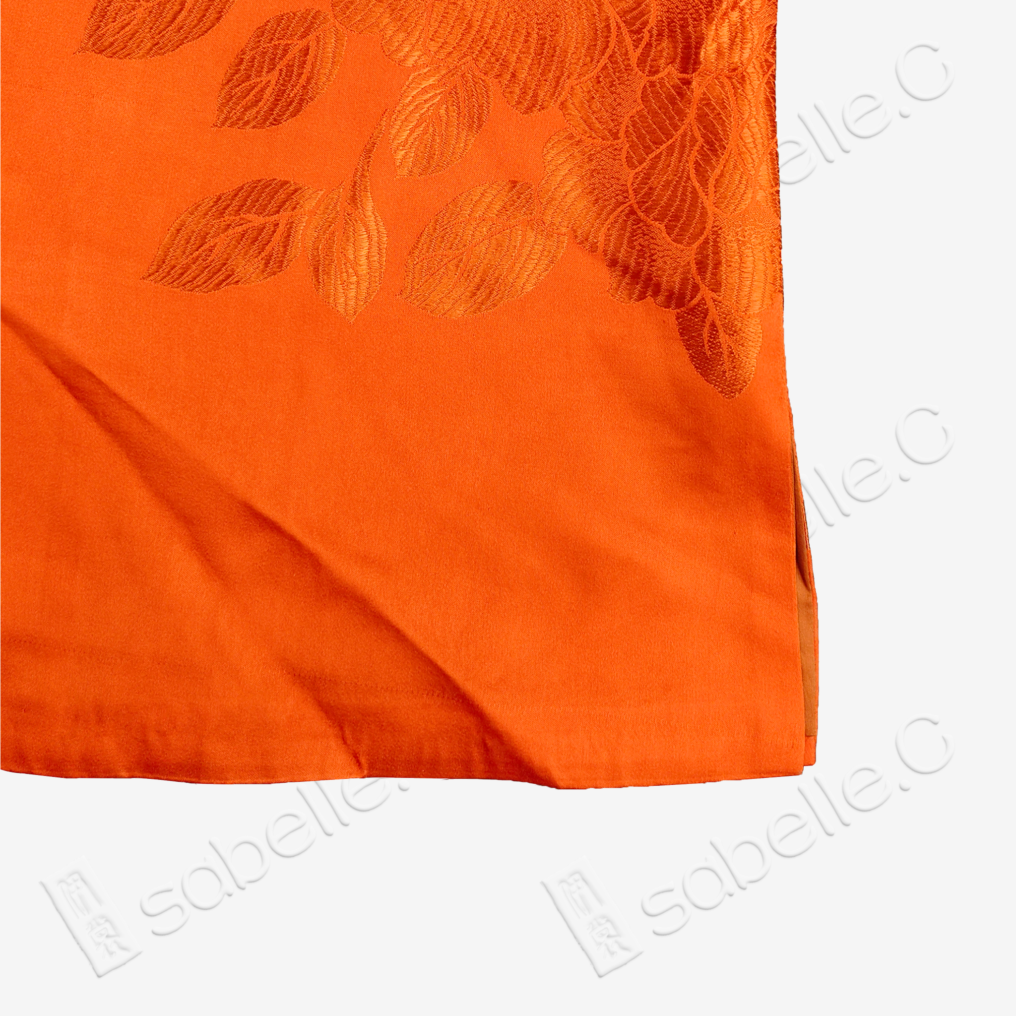 Silk Satin Jacket with Song Brocade Cuffs