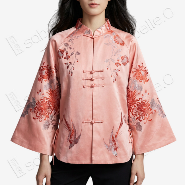 Silk Satin  New Chinese Style Jacket