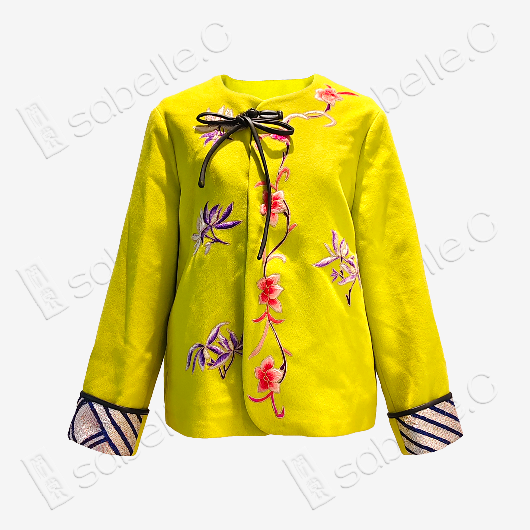 Alpaca Wool New Chinese Style Embroidered Short Coat
