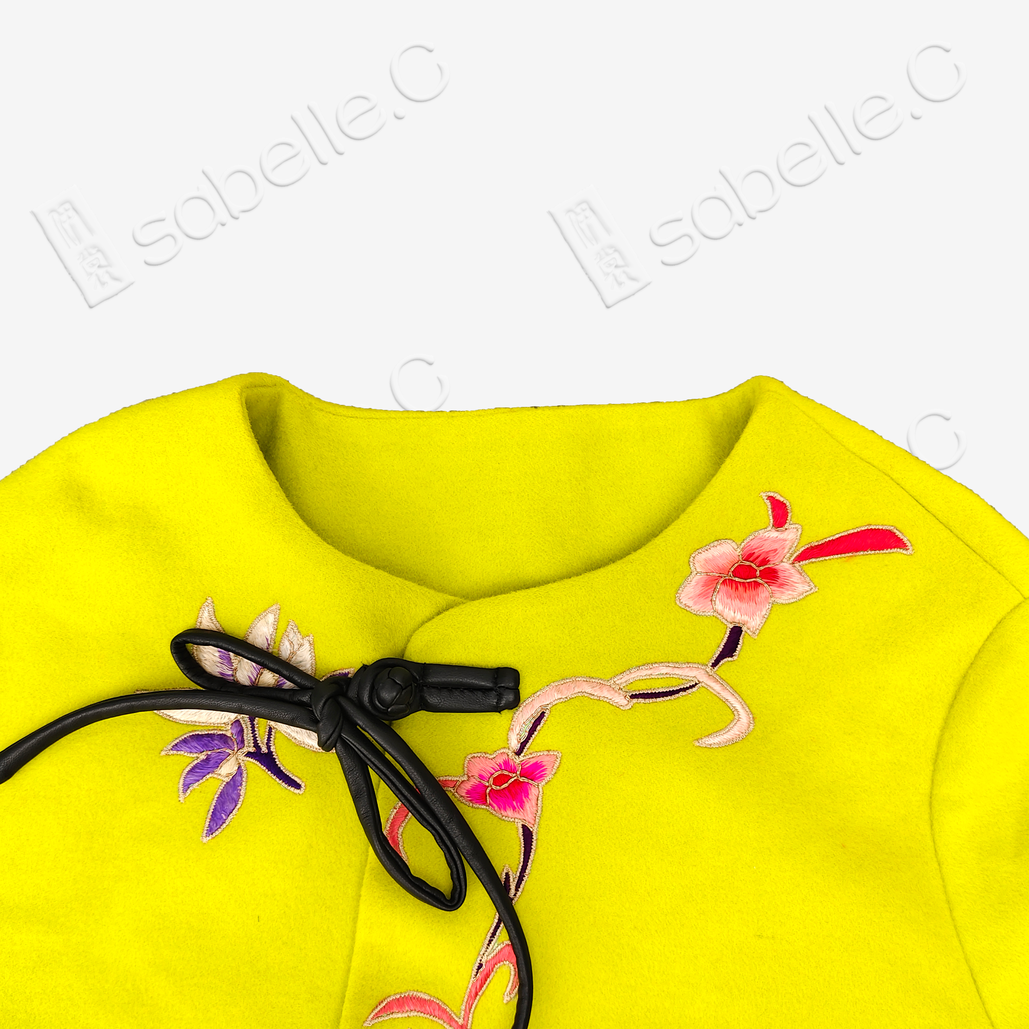 Alpaca Wool New Chinese Style Embroidered Short Coat