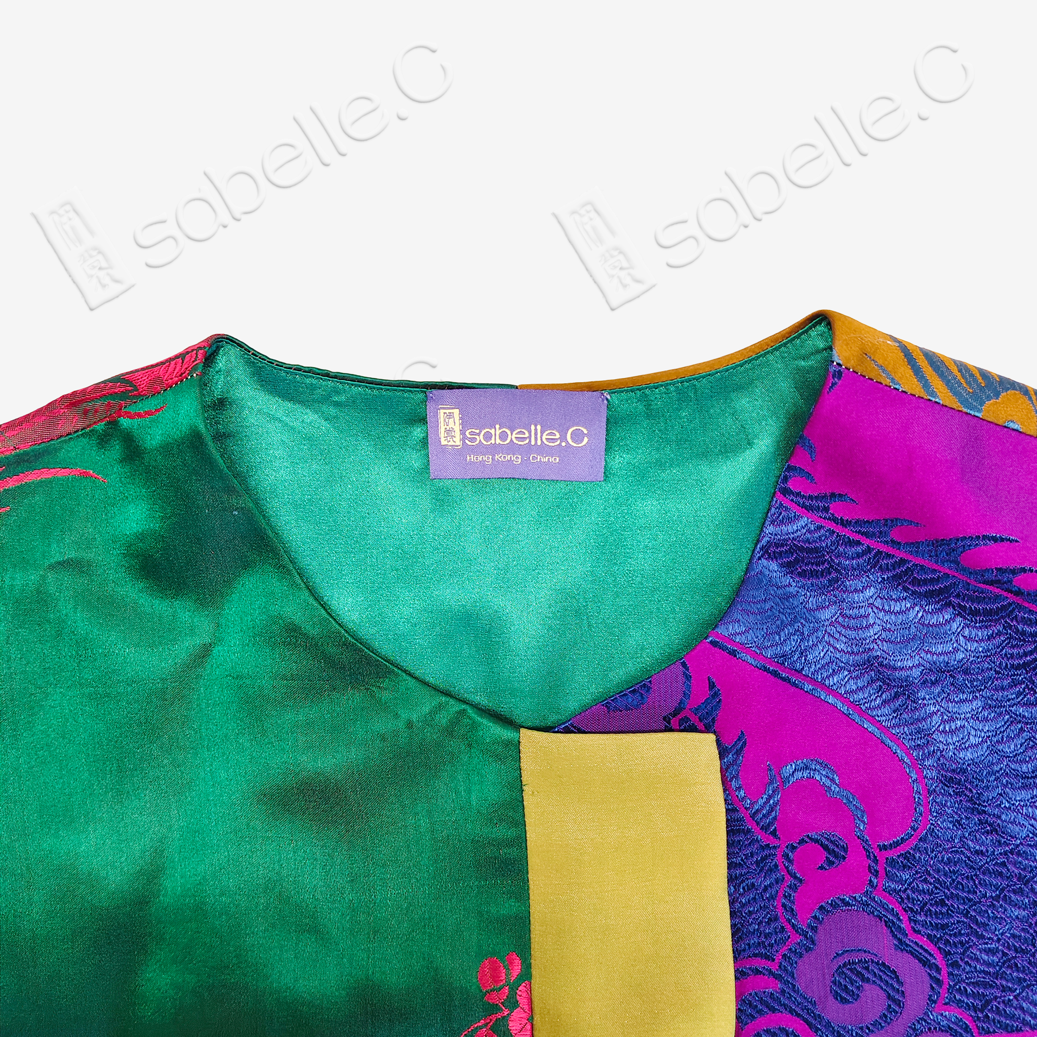 Vintage Silk Satin Paneled Jacket