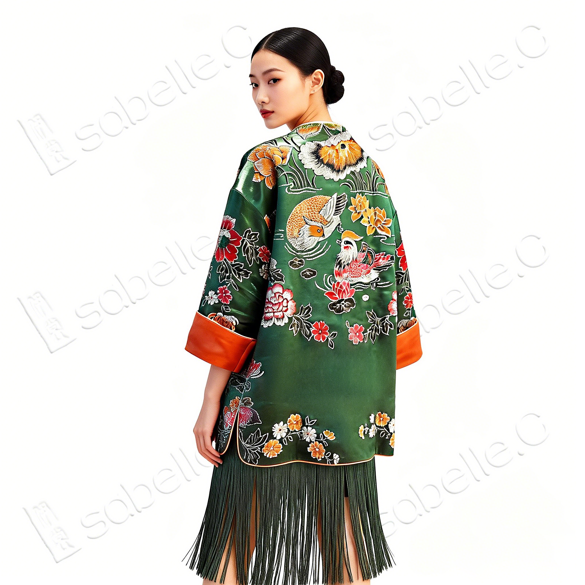 Premium Heavyweight Vintage Silk Jacket with Cuff Panel