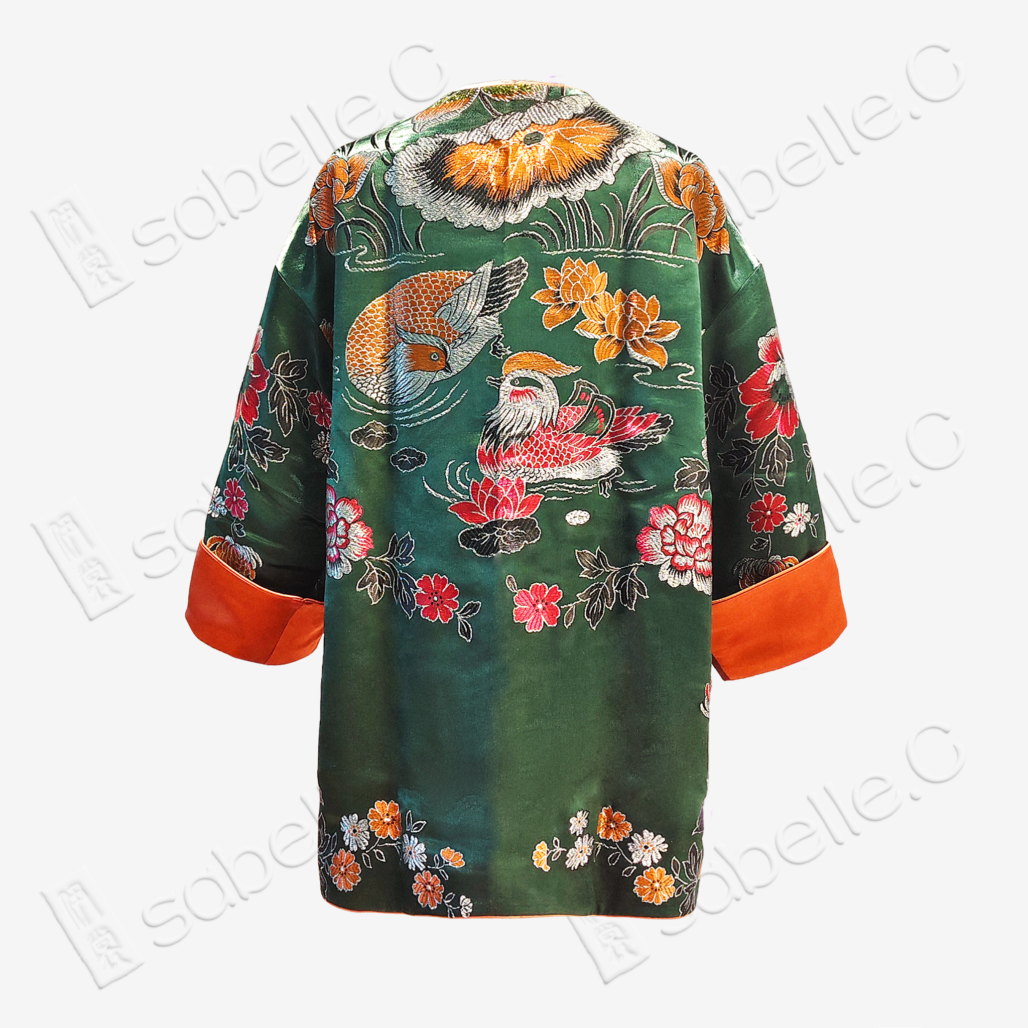 Premium Heavyweight Vintage Silk Jacket with Cuff Panel