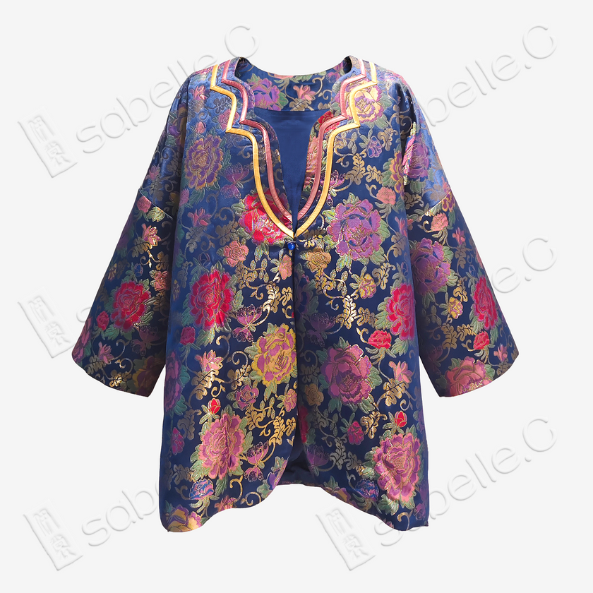 Yunjin Brocade V-Neck Coat