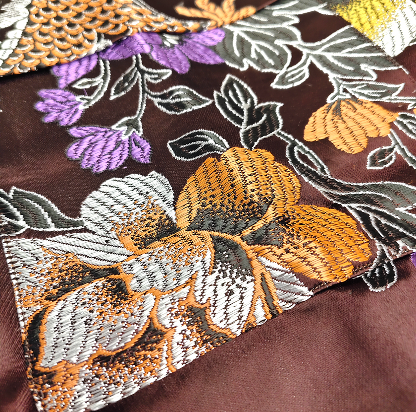 Premium Heavyweight Vintage Silk Jacket with Cuff Panel