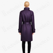 Gambiered Canton Silk Leather Belted Trench Coat - 皮子料香雲紗外套