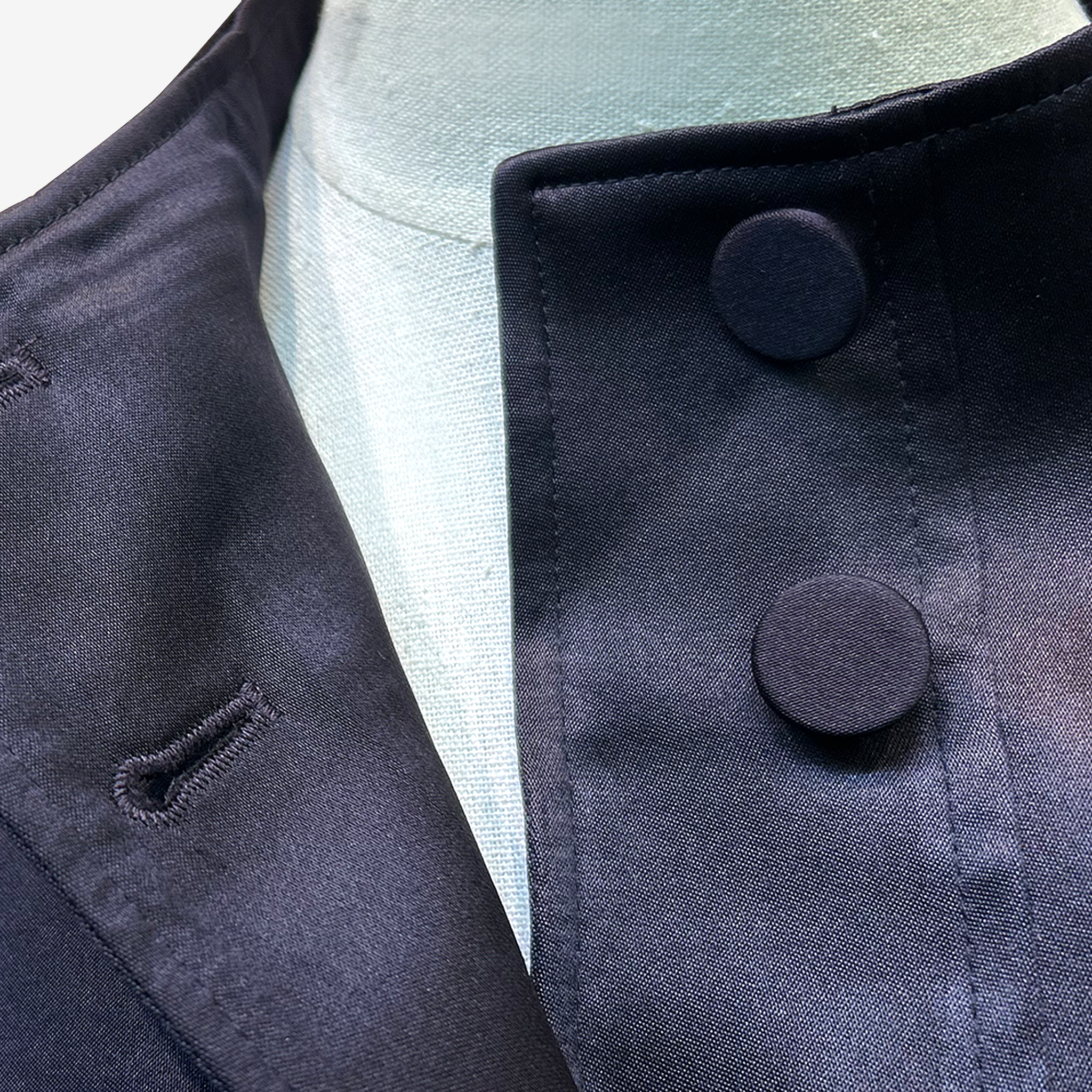 Gambiered Canton Silk Leather Belted Trench Coat - 皮子料香雲紗外套