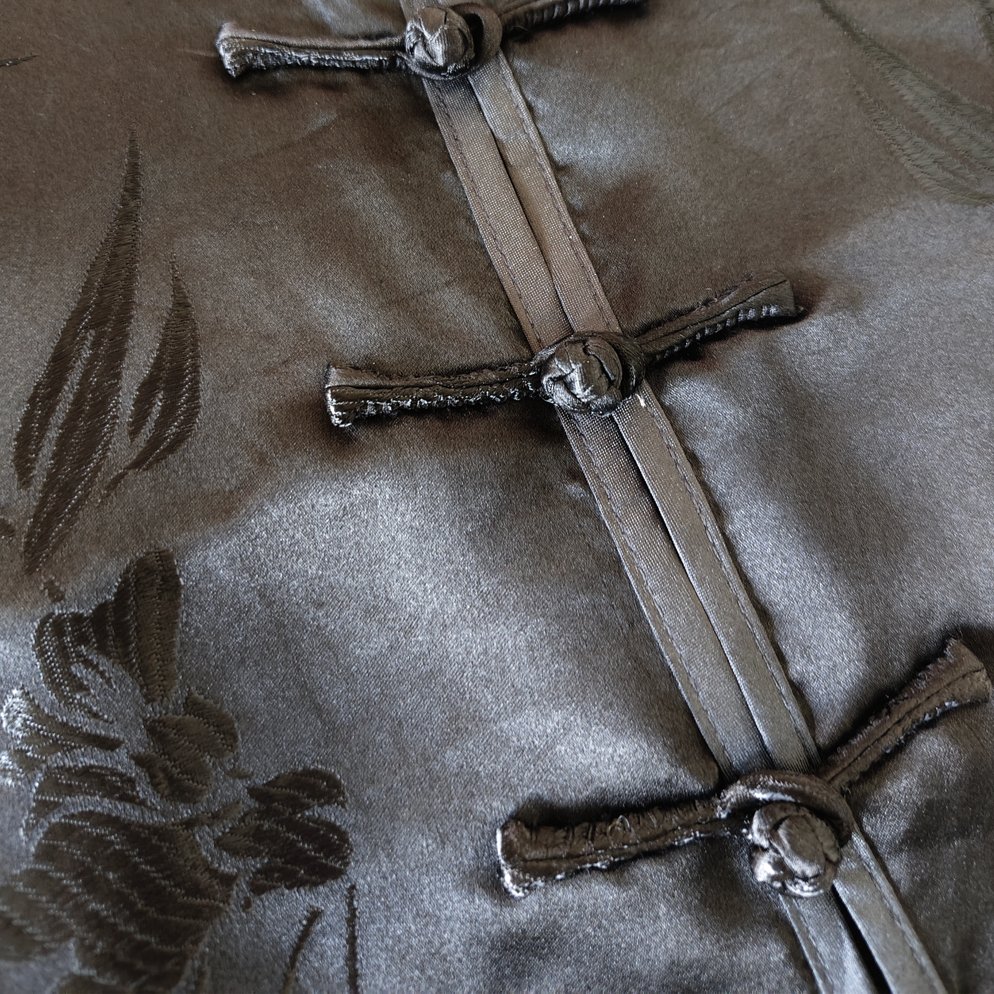 Vintage Floral Silk Satin Tang Jacket - 古董真絲老緞唐裝外套