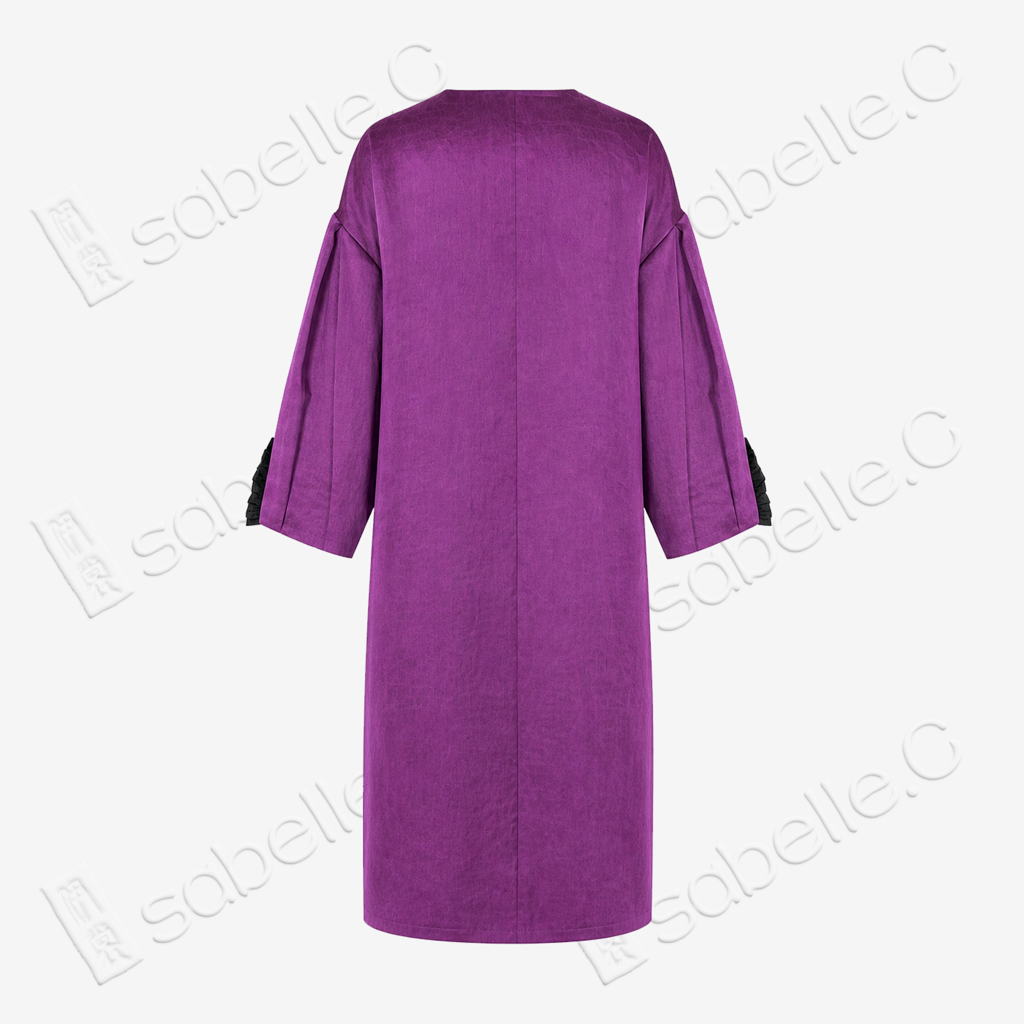 Crackle-Texture Gambiered Canton Silk Outerwear - 龜裂紋香雲紗外套