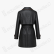 Leather‑Finish Gambiered Canton Silk Trench Coat - 重緞香雲紗風衣外套