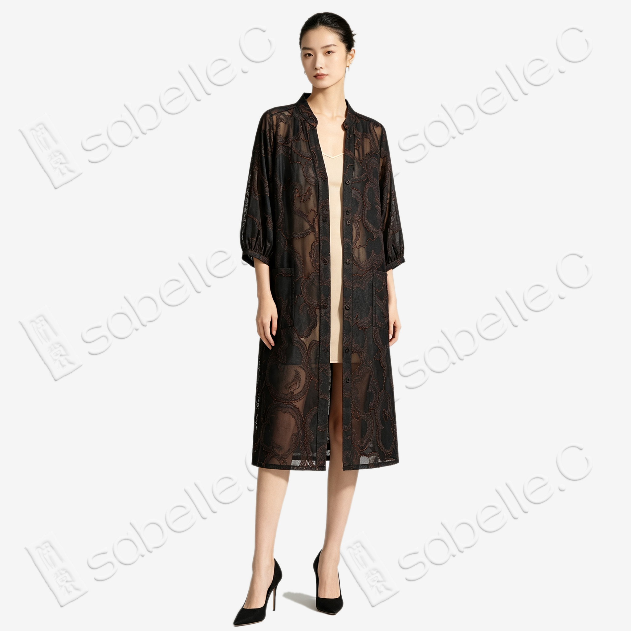 Hua‑Luo Jacquard Gambiered Canton Silk Shirt‑Jacket - 花蘿香雲紗提花開衫
