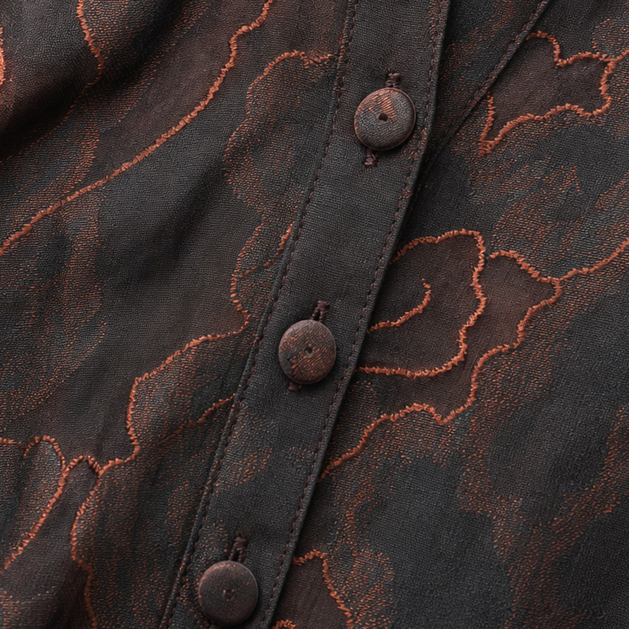 Hua‑Luo Jacquard Gambiered Canton Silk Shirt‑Jacket - 花蘿香雲紗提花開衫