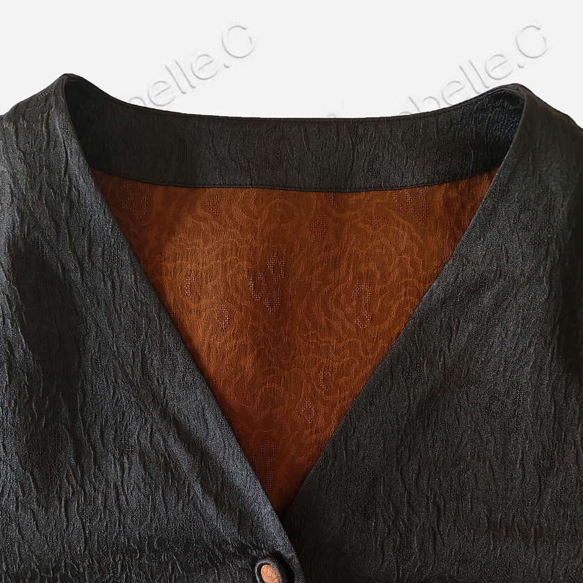 Jacquard Gambiered Canton Silk Jacket - 香雲紗外套