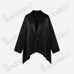 Leather‑Finish Gambiered Canton Silk Curved‑Hem Jacket - 皮子料香雲紗外套