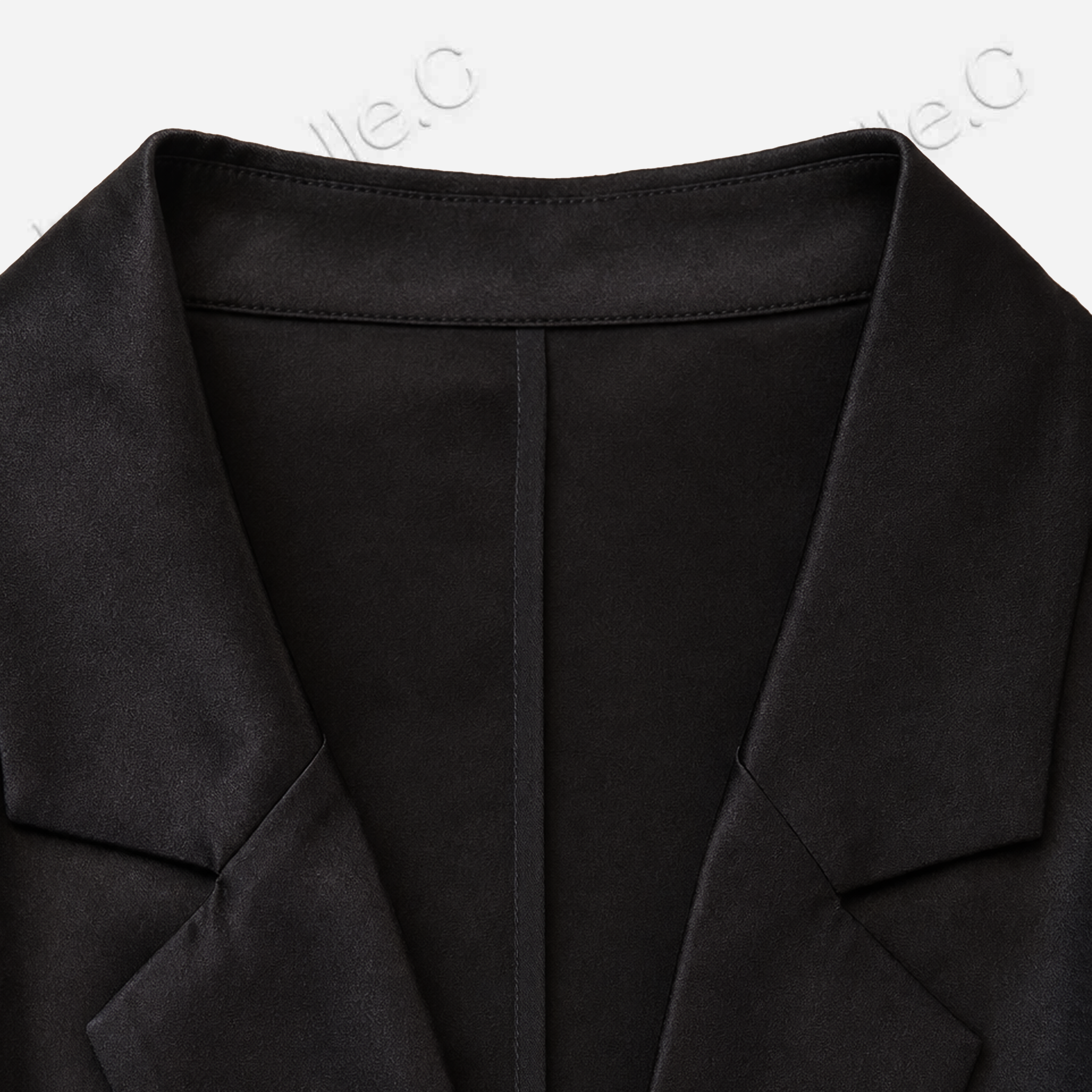 Leather‑Finish Gambiered Canton Silk Curved‑Hem Jacket - 皮子料香雲紗外套
