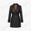 Leather‑Finish Gambiered Canton Silk Trench Coat - 重緞香雲紗風衣外套