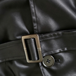 Leather‑Finish Gambiered Canton Silk Trench Coat - 重緞香雲紗風衣外套