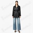 Leather‑Finish Gambiered Canton Silk Trench Coat - 重緞香雲紗風衣外套