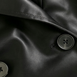 Leather‑Finish Gambiered Canton Silk Trench Coat - 重緞香雲紗風衣外套