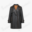 Leather‑Finish Gambiered Canton Silk Trench Coat - 重緞香雲紗風衣外套
