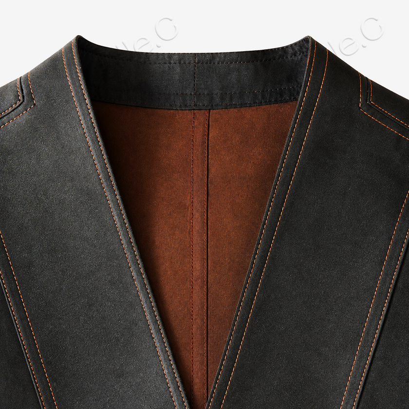 Heavy Silk Gambiered Canton Silk Trench Coat - 皮子料重緞香雲紗風衣外套