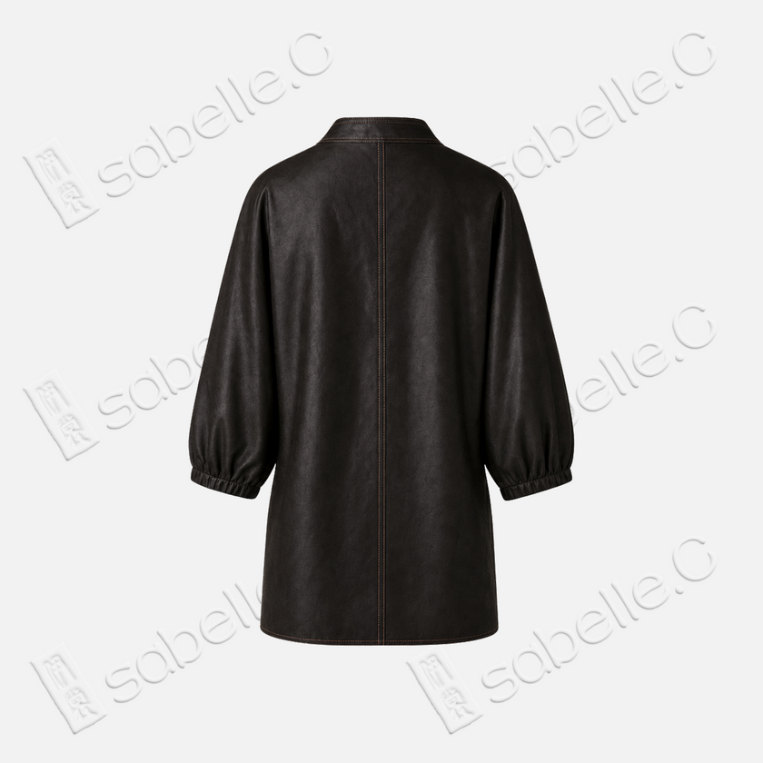 Heavy Silk Gambiered Canton Silk Trench Coat - 皮子料重緞香雲紗風衣外套