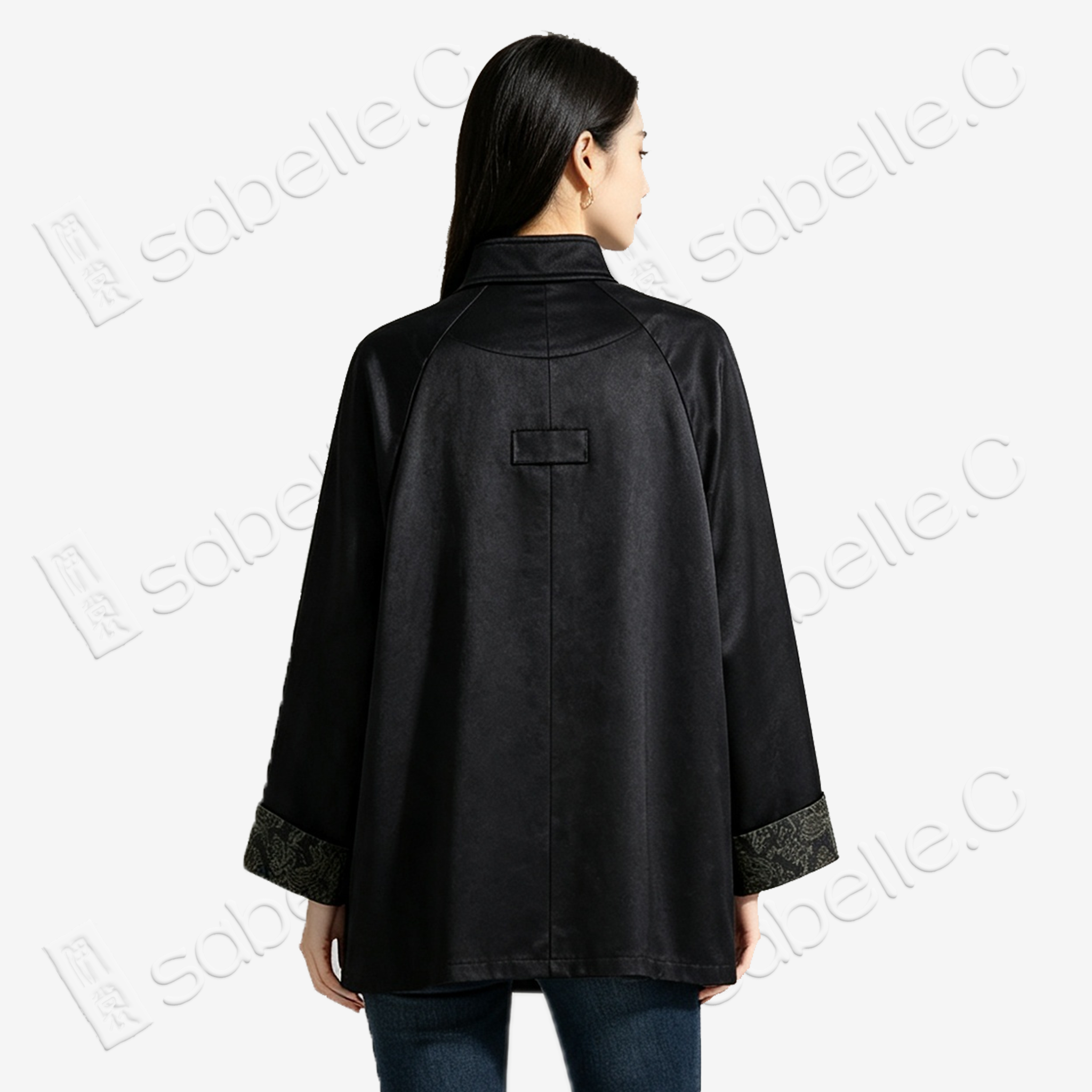 Heavy Silk Gambiered Canton Silk Trench Coat - 皮子料重緞香雲紗風衣外套