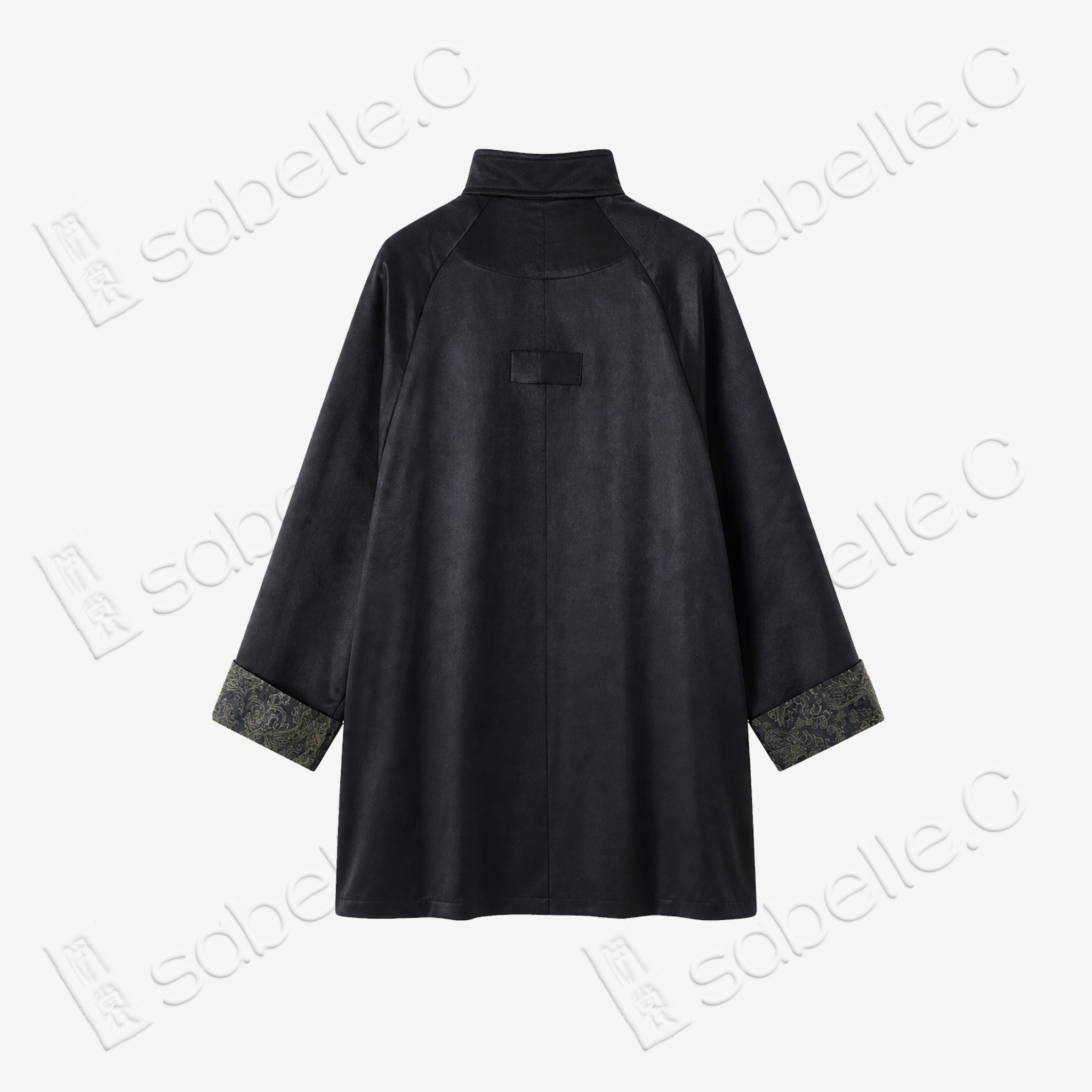 Heavy Silk Gambiered Canton Silk Trench Coat - 皮子料重緞香雲紗風衣外套