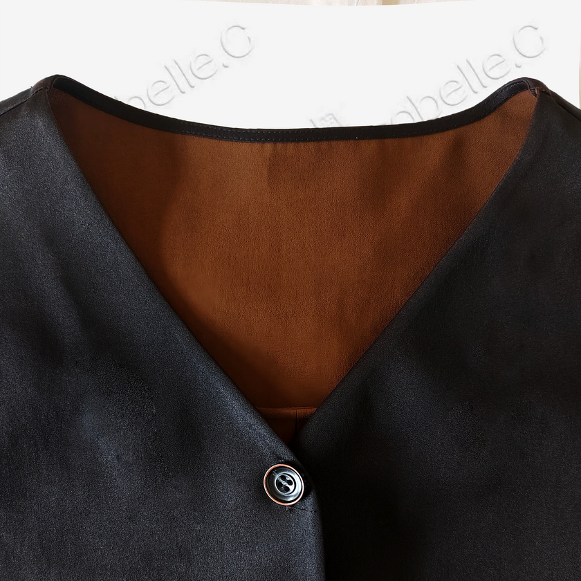 Long Coat in Heavy‑Weight Gambiered Canton Silk - 皮子料重緞香雲紗長外套