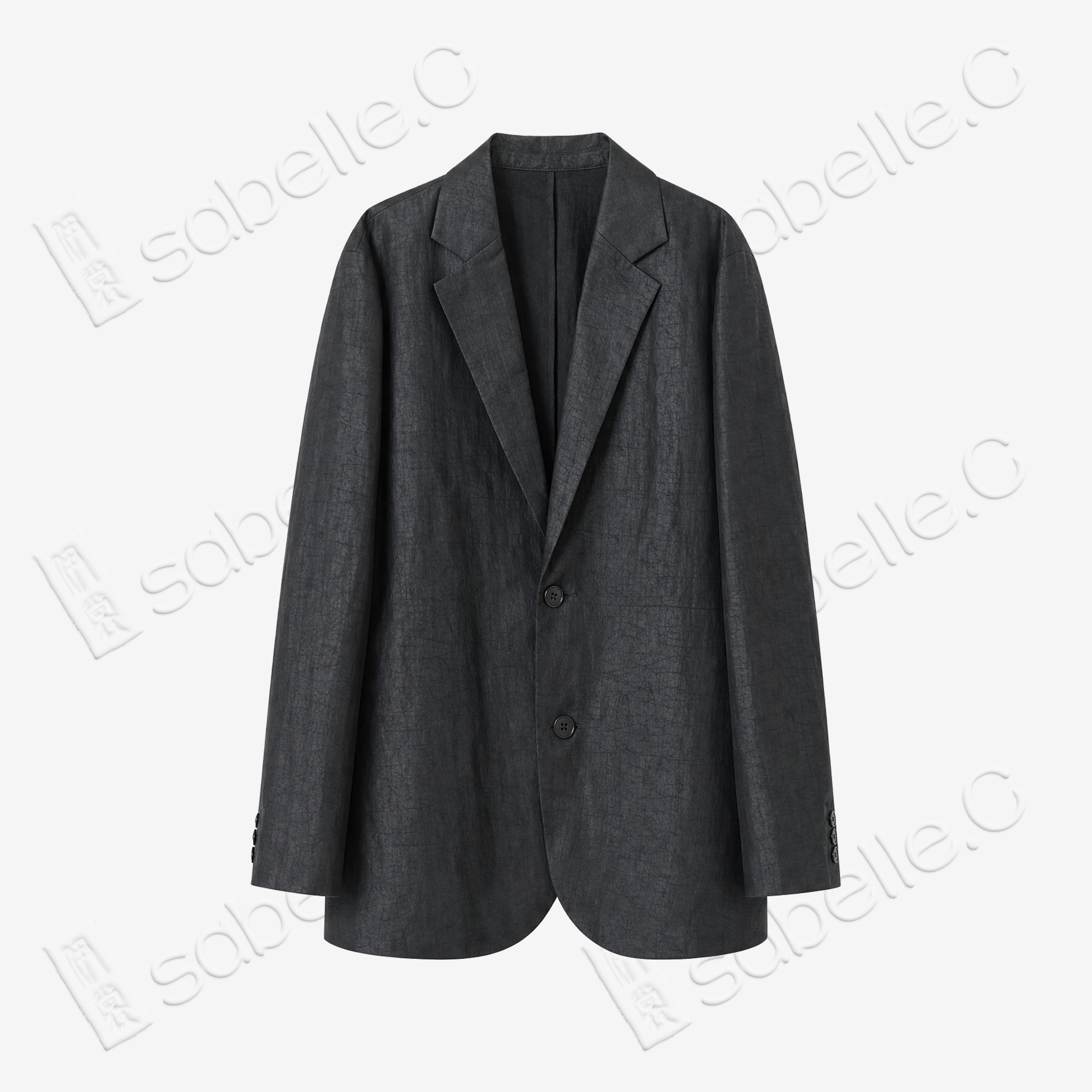 Crackle‑Texture Gambiered Canton Silk - 龜裂紋香雲紗西裝