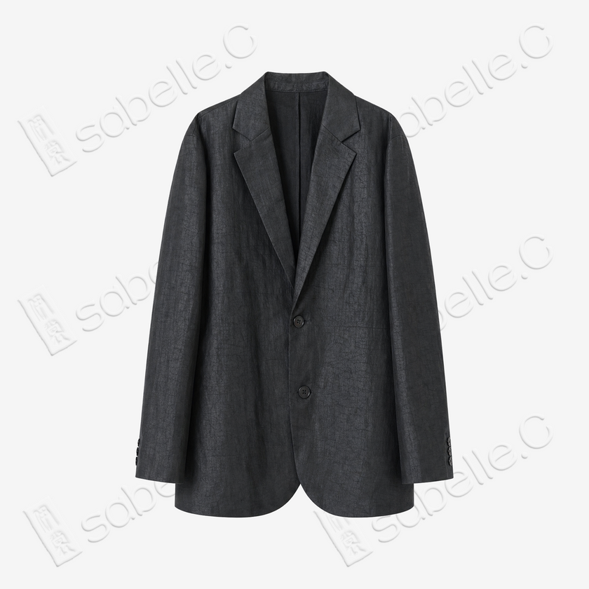 Crackle‑Texture Gambiered Canton Silk - 龜裂紋香雲紗西裝